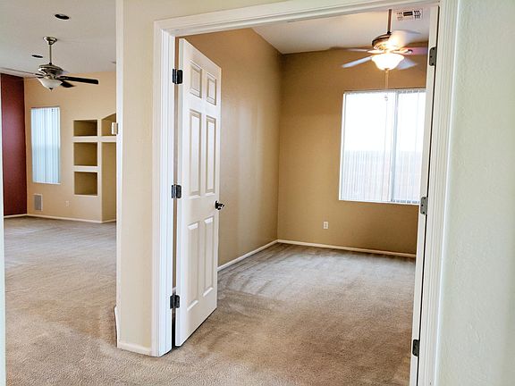 the den is centrally located in the home