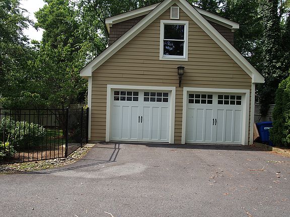 two car garage with space above