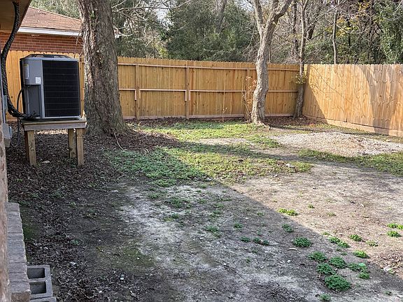 Fully fenced in large back yard.