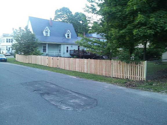 Cedar picket fence