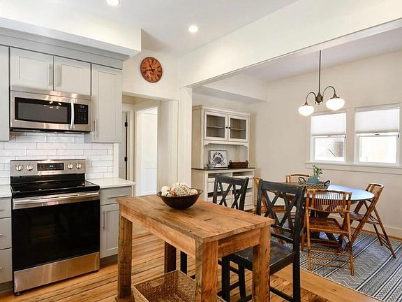 kitchen and dining space