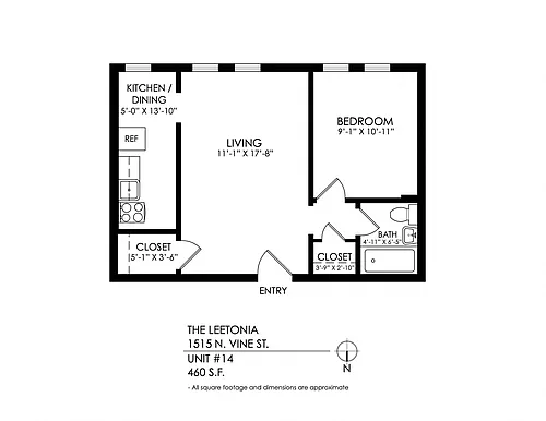 Floor plan 1 Bedroom