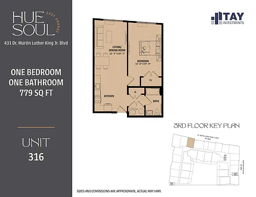 Floor plan 1B1B-J