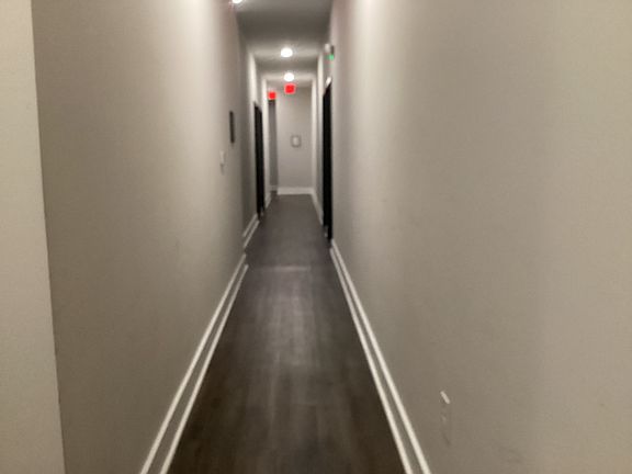 Apartment building hallway