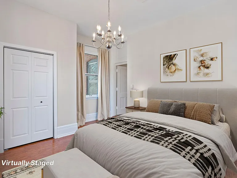 Virtually staged bedroom
