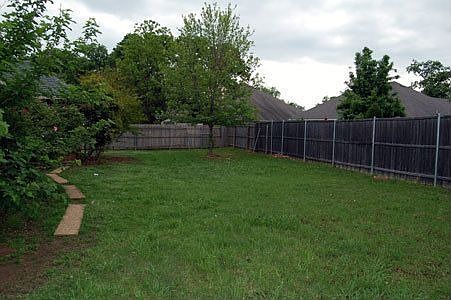 Large back yard