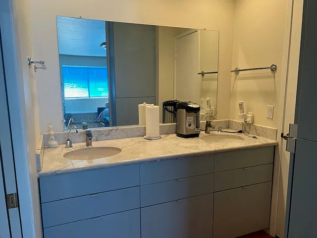 Double sink in primary suite.