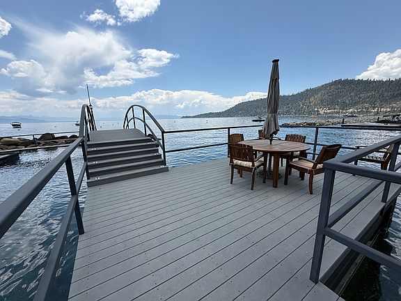 Sitting area on dock