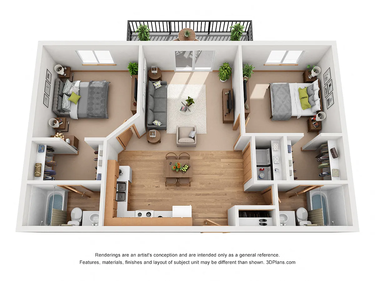 Floor plan Two Bedroom B