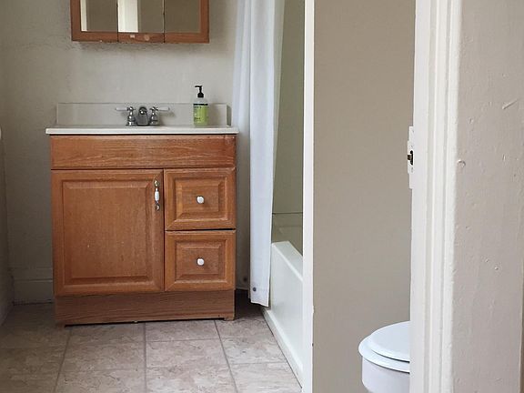 Bathroom with new flooring