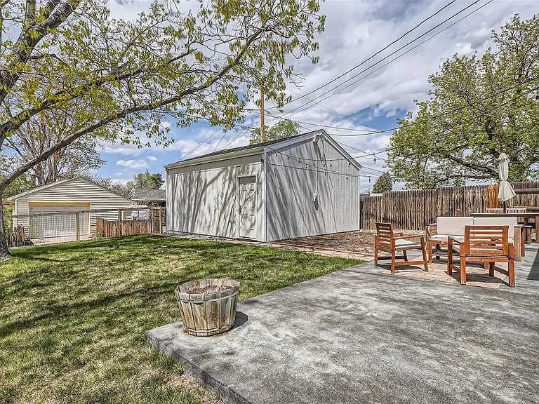 Back-yard and garage