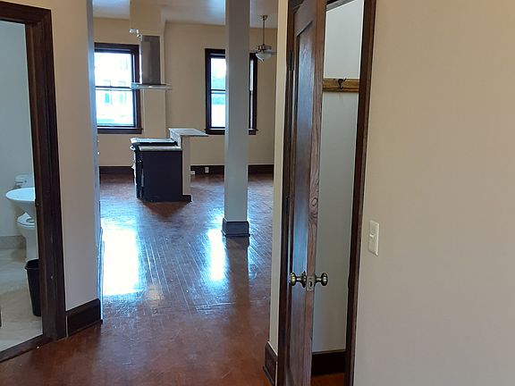 Genuine hardwood floors impart a sense of richness.