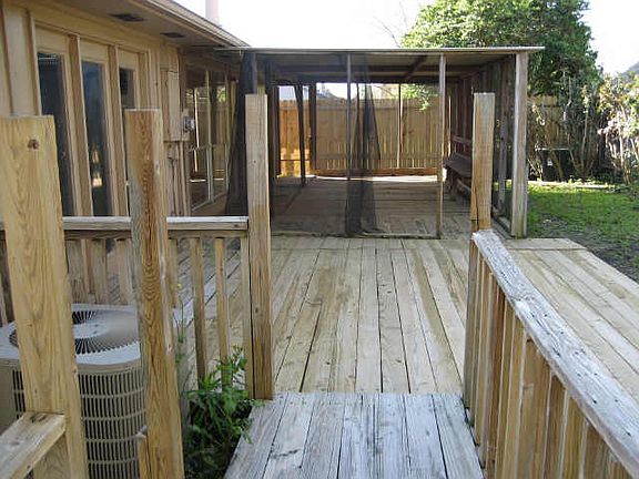 Backyard with deck
