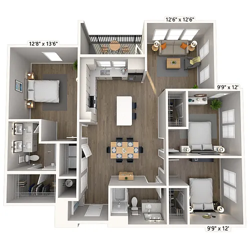 Floor plan C1 3x2 1416 SF-FP