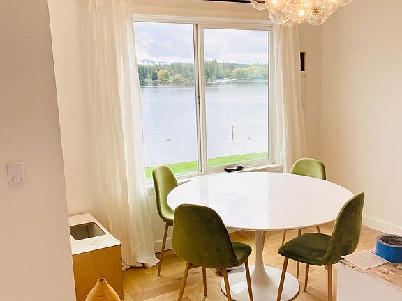 Lovely modern dining with a view