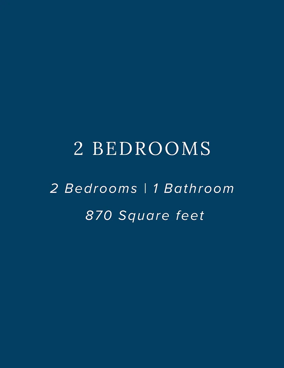 Floor plan 2 Bedroom 1 Bathroom