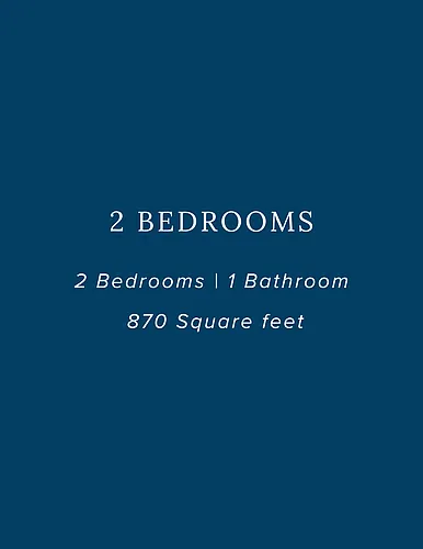Floor plan 2 Bedroom 1 Bathroom