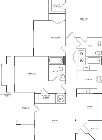 Canterbury with Bay (1213 SF) Canterbury with Bay (1213 SF)