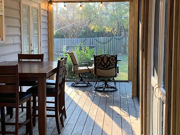 Screened back porch