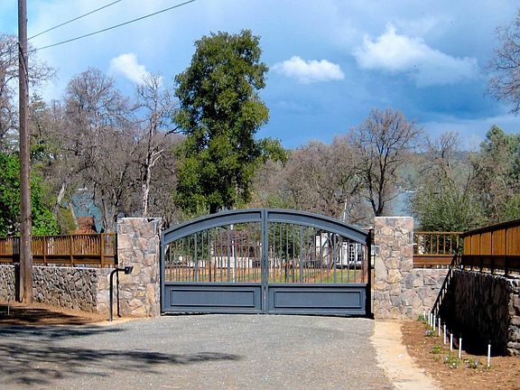 Iron Entry Gate & Stone Walls