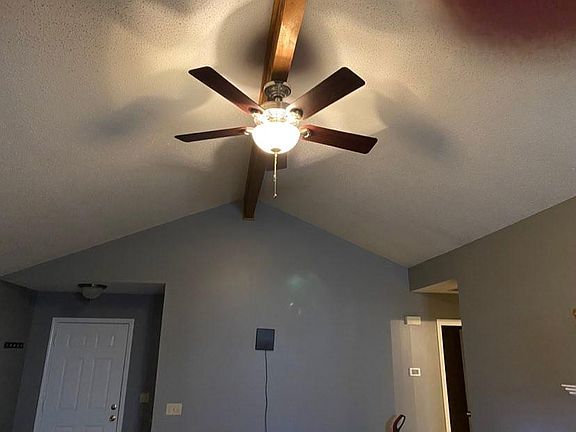 High vault ceilings in living room