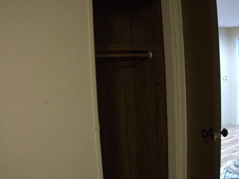 Smaller closet in bedroom 1