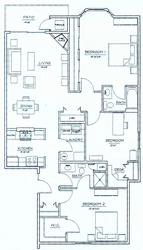 Floor plan 3 Bedroom 2 Bathroom