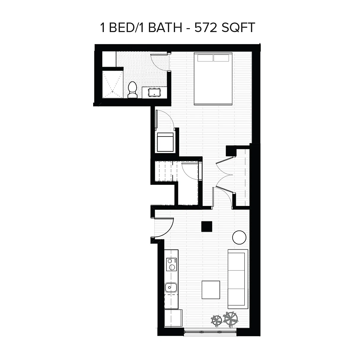 Floor plan 1 Bedroom