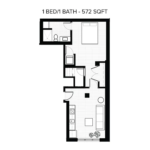 Floor plan 1 Bedroom