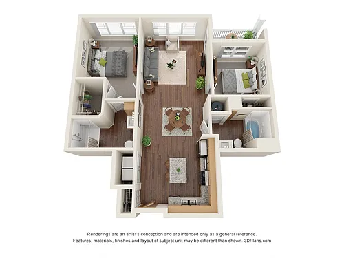 Floor plan B3A (Wheelchair Accessible)