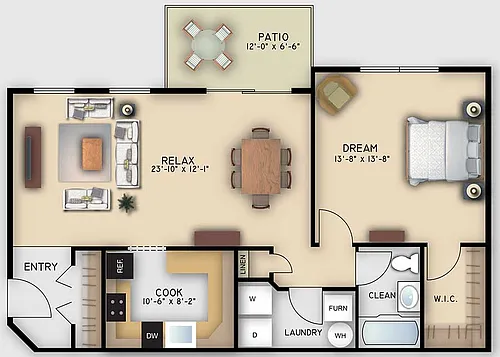 Floor plan 1BD