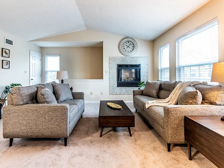 Private Entry into Open Concept Living Area