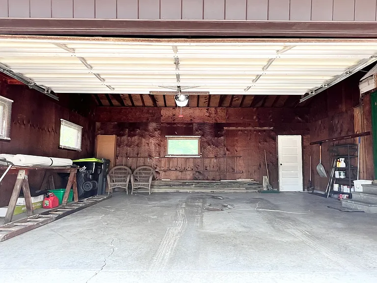 large attached two car garage