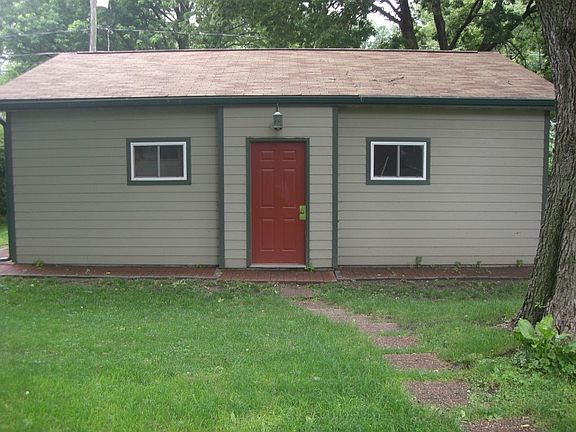 front of garage; view from house