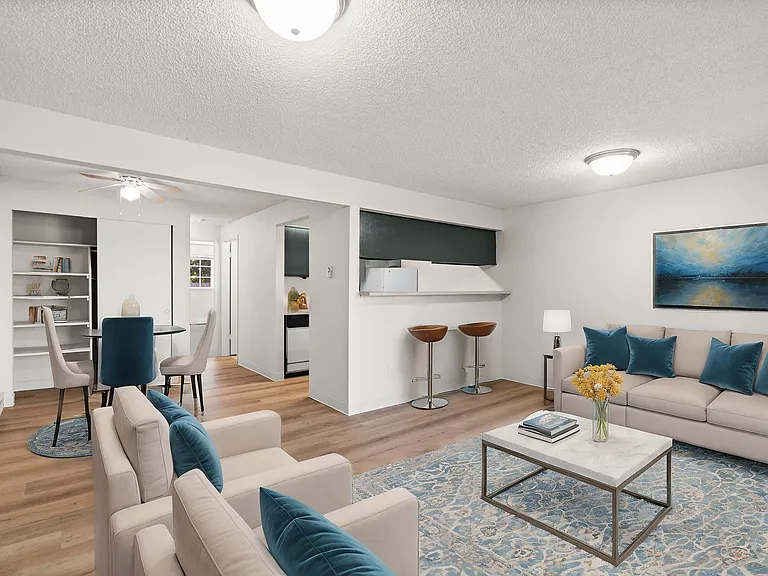 Inviting staged living and dining space Inviting staged living and dining space