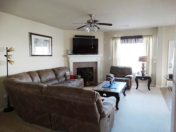 Furniture placement is a breeze with the corner fireplace.