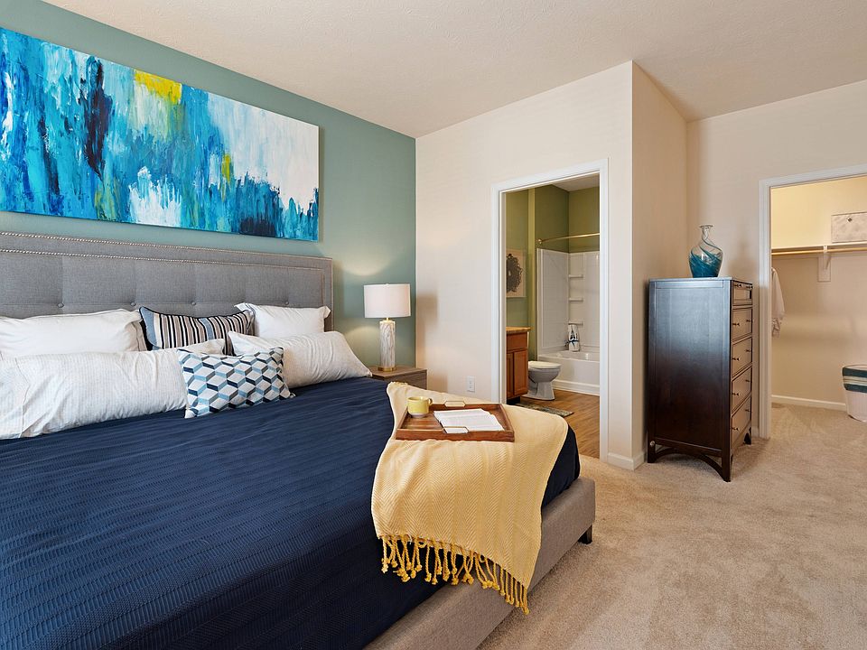 Bedroom View with Large Closet and En Suite Bathroom