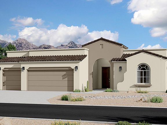 Spanish Elevation - 3 Car Garage