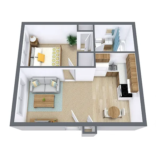 Floor plan One Bedroom 11A