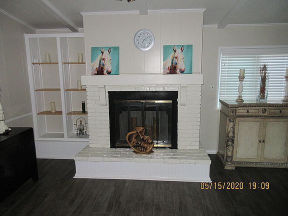 Wood burning fireplace
