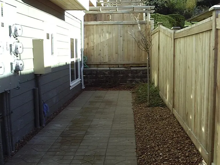 fully fenced courtyard