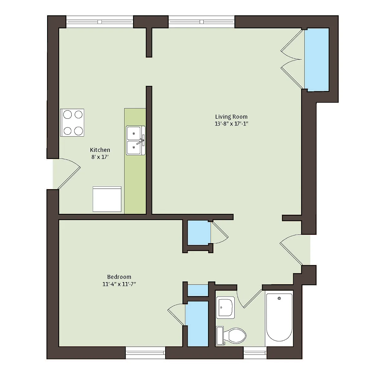 Floor plan 1101-1bc