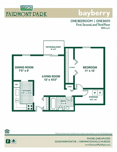 Floor plan The Bayberry
