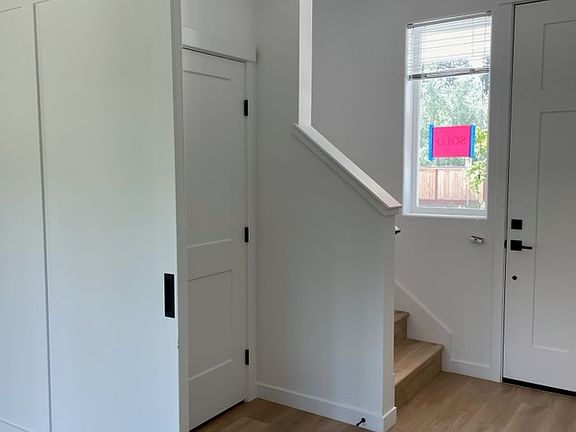 Stylish barn door to downstairs sitting room/game room/guest room...