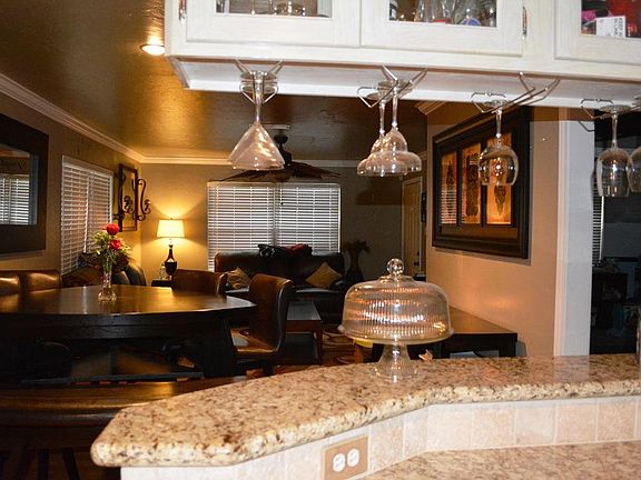 Open view to the dining an living areas.