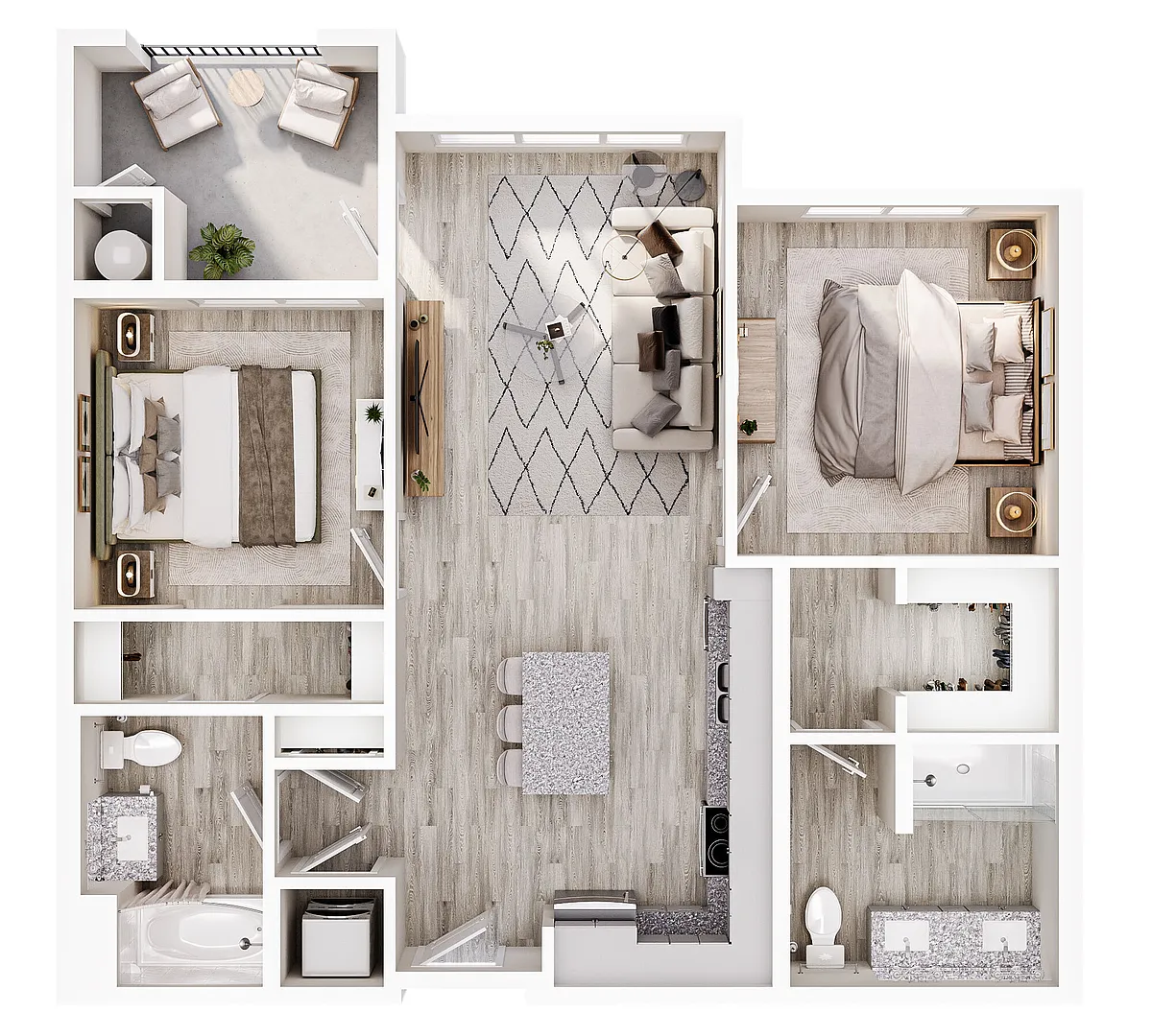 Floor plan 2 Bedroom