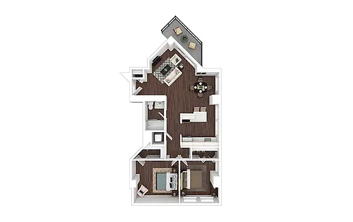Floor plan B3 - Renovated