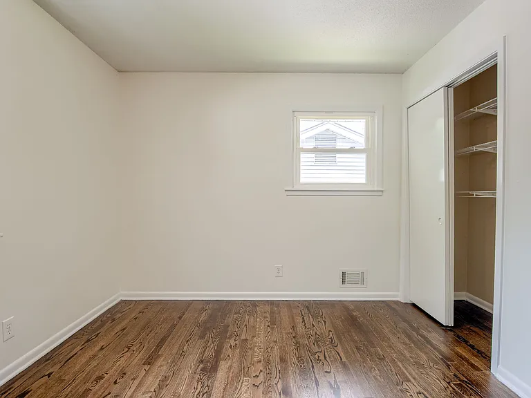 Bedroom2 side yard window + closet