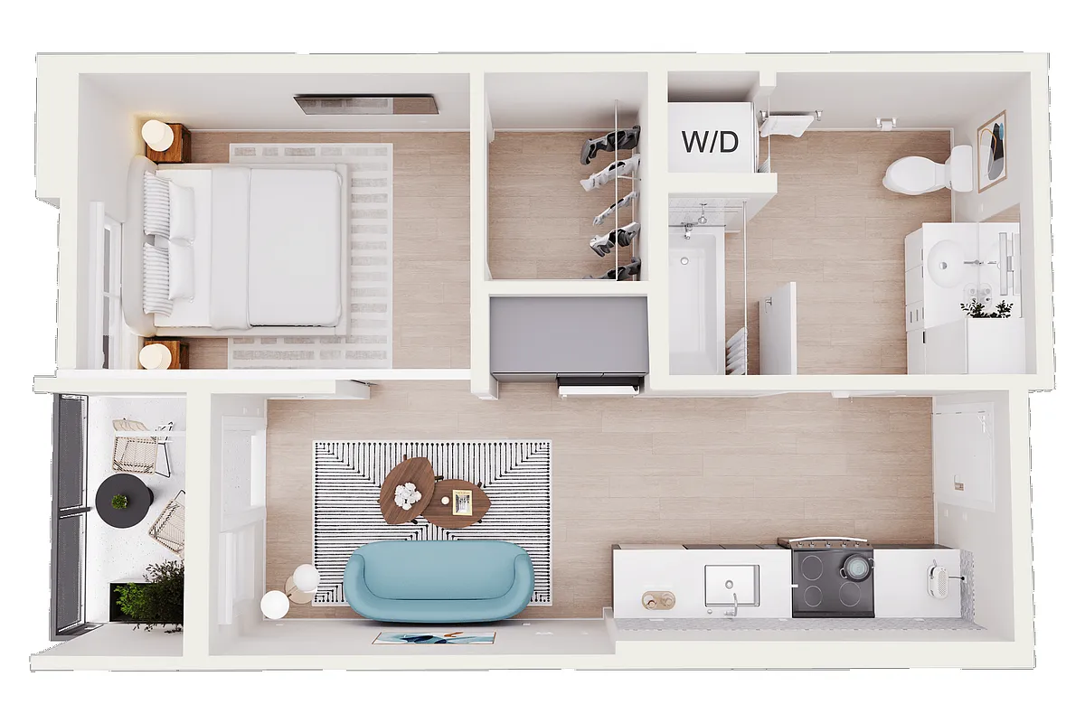 Floor plan 1 Bedroom A6