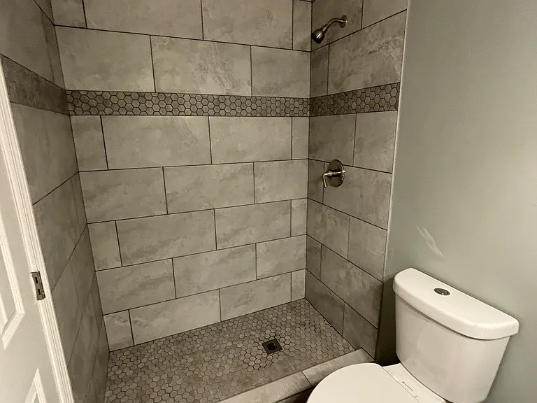 Easy walk in shower.